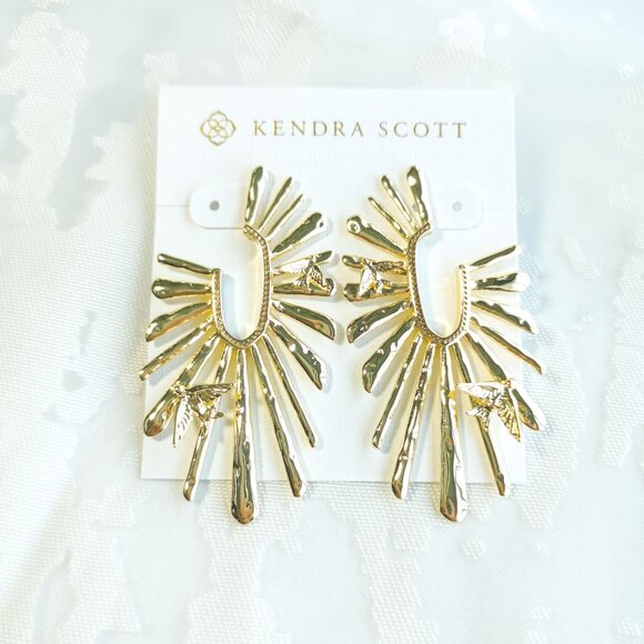 Kendra Scott Melody Gold Hoop Earrings - Picture 1 of 3